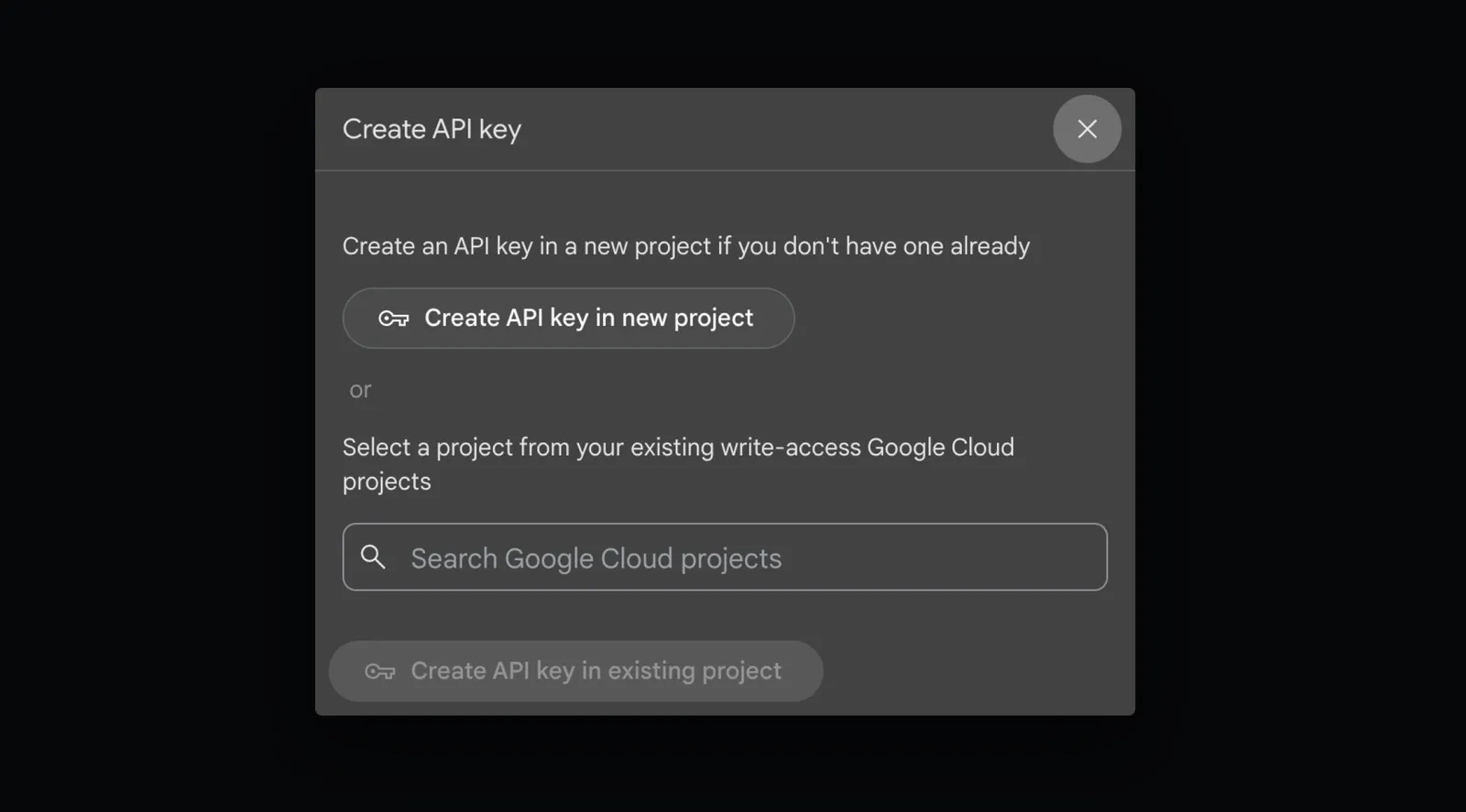 Wprowadź nazwę klucza API
