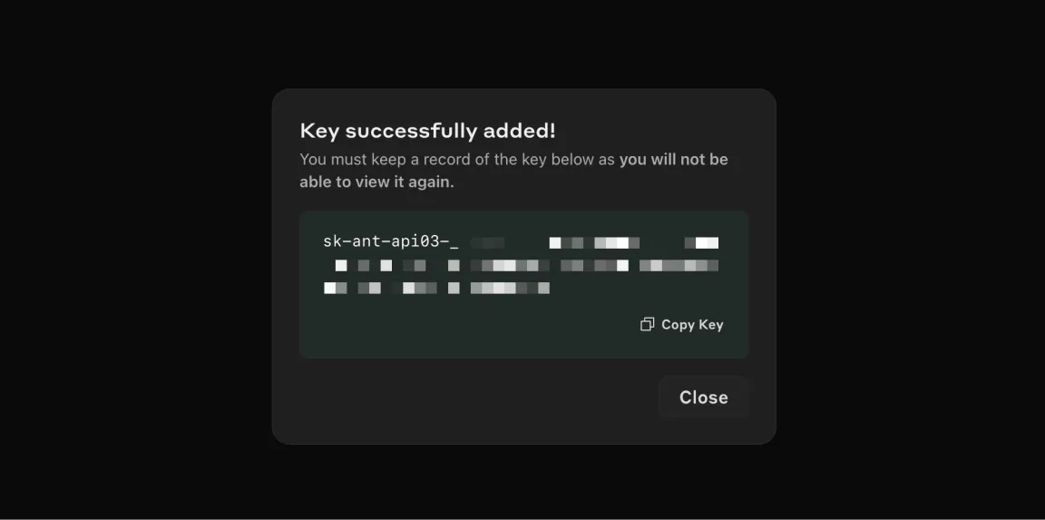 Copy and Save Key